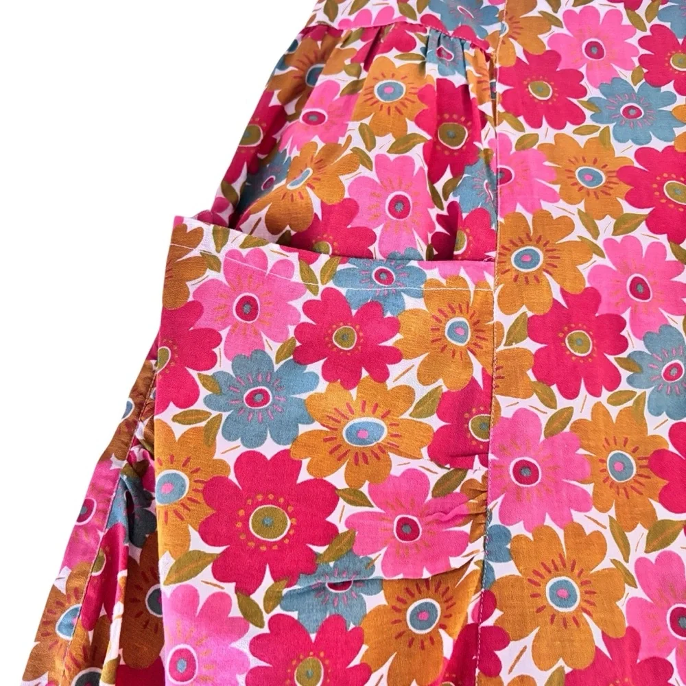 Gudrun Sjoden Floral Dress women’s boho peasant lagenlook Sz S